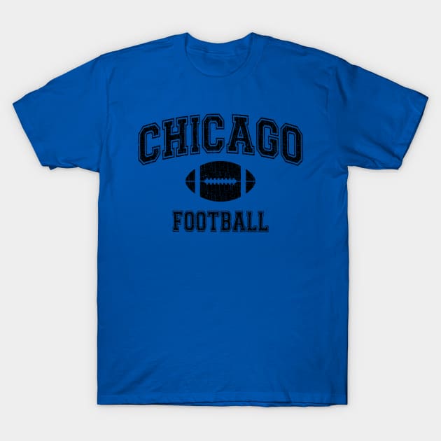 American Football Sport Design  Chicago Football - distressed T-Shirt by Webdango